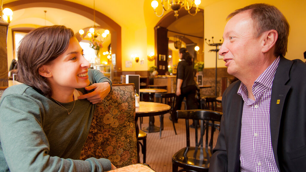 Interview im Café Eiles in Wien Heinz Henninger